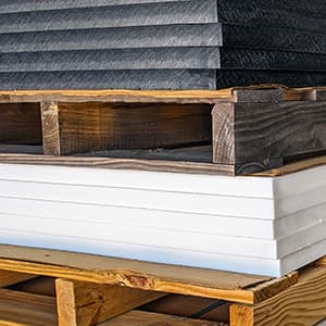 Stacked plastic sheets